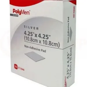 PolyMem Wund-Pad nicht klebend silber 10x10cm 15 Stück PZN 02811300