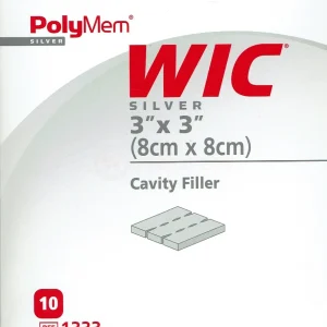 PolyMem Wund-füller nicht klebend WIC silber 8x8cm 10 Stück PZN 02811292