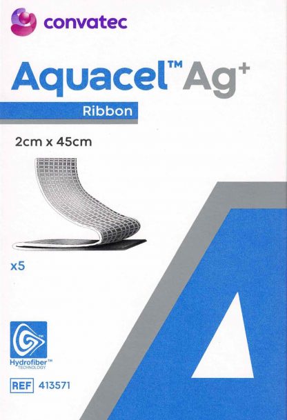 Aquacel Ag+ Tamponade 2x45cm 5 Stück Faserverband Wundauflage PZN 10203804