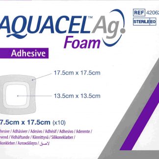 Aquacel Ag Foam haftend 17,5x17,5cm 10 Stück PZN 09060245