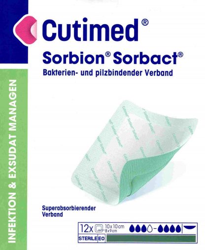Cutimed Sorbion Sorbact 10x10cm 12 Stück PZN 10526387
