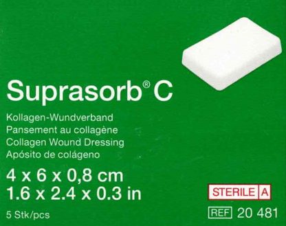 Suprasorb C Kollagen 4x6cm 0,8cm 5 Stück PZN 00433130