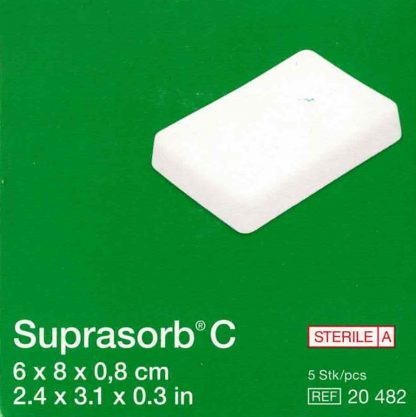 Suprasorb C Kollagen 6x8cm 0,8cm 5 Stück PZN 00433147