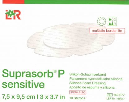 Suprasorb P multisite border lite 7,5x9,5cm 10 Stück PZN 17178251