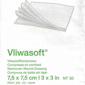 Vliwasoft 7,5x7,5cm Vliesstoffkompresse 6-fach 100 Stück PZN 08900921