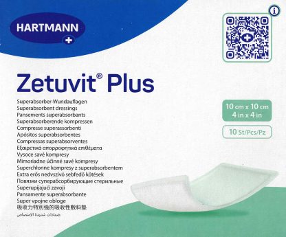 Zetuvit Plus Saugkompresse steril 10x10cm 10 Stück PZN 02536259