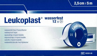 Leukoplast wasserfest Rollenpflaster mit Schutzring 5m x 2,5cm 12 Stück PZN 0626159