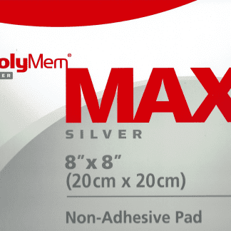 PolyMem Wund-Pad nicht klebend MAX silber 20x20cm 5 Stück PZN 00151093
