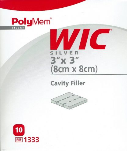 PolyMem Wund-Füller nicht klebend WIC silber 8x8cm 10 Stück PZN 2811292
