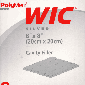 PolyMem Wund-Füller nicht klebend WIC silber 20x20cm 5 Stück PZN 8468228
