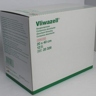 Vliwazell Saugkompresse steril 20x40cm 12 Stück PZN 00809635