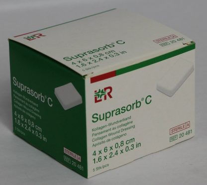 Suprasorb C Kollagen-Wundverband steril 4x6x0,8cm 5 Stück PZN 00433130