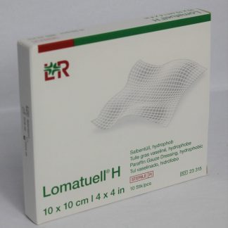 Lomatüll H Gaze 10x10cm 10 Stück Salbentüll steril PZN 03275602