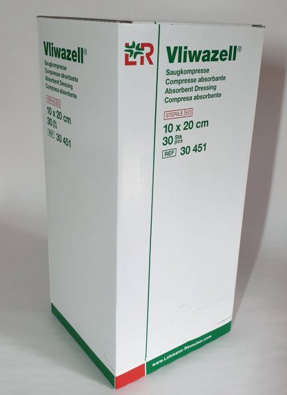 Vliwazell Saugkompresse steril 10x20cm 30 Stück PZN 05855605