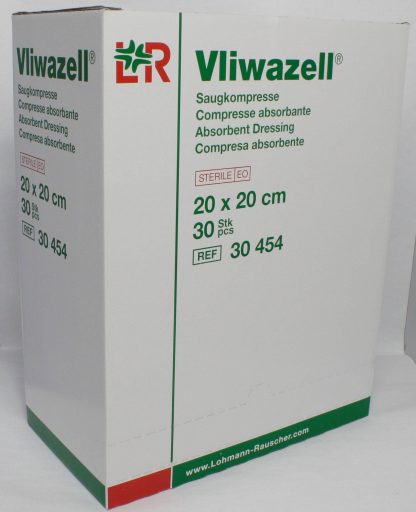 Vliwazell Saugkompresse steril 20x20cm 30 Stück PZN 05855686