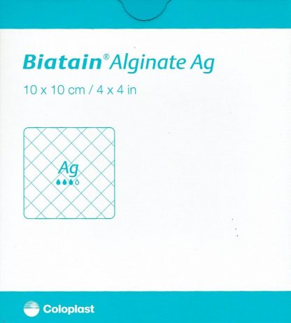 Biatan Alginate Ag 10x10cm 10 Stück PZN 1406833