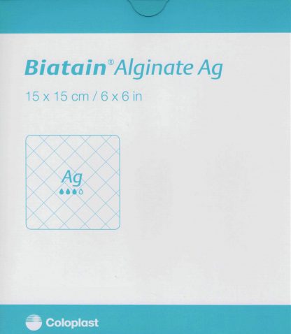 Biatan Alginate Ag 15x15cm 10 Stück PZN 01406856