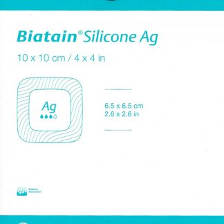 Biatain Silicone Ag 10x10cm 5 Stück PZN 3880728