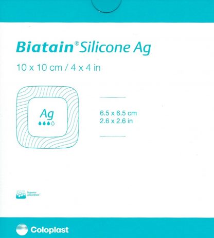 Biatain Silicone Ag 10x10cm 5 Stück PZN 3880728