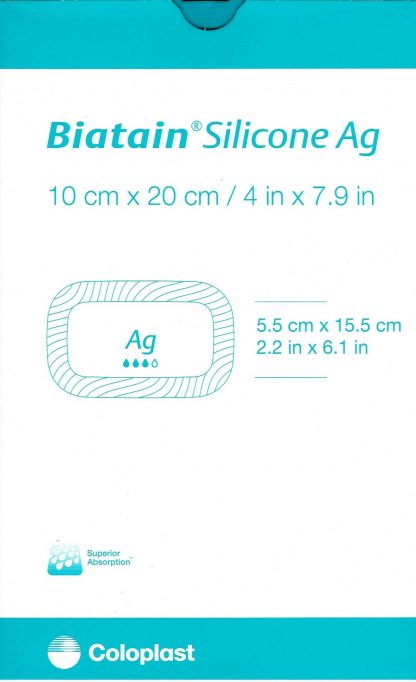 Biatain Silicone Ag 10x20cm 5 Stück PZN 13704518