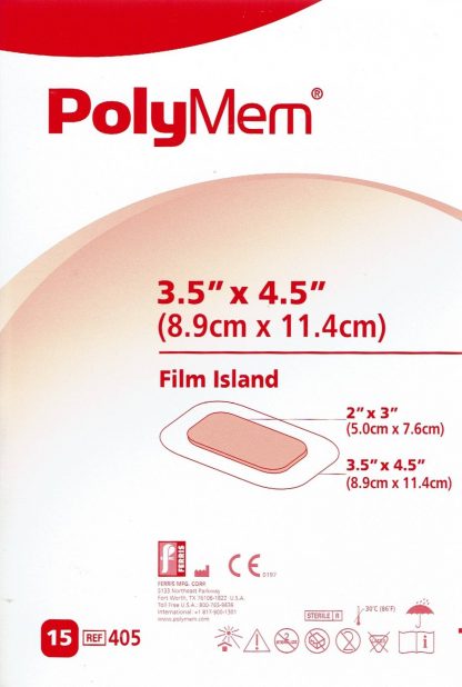 PolyMem Wund-Pad selbstkl PU-Folie 10x13cm 15 Stück PZN 00045184