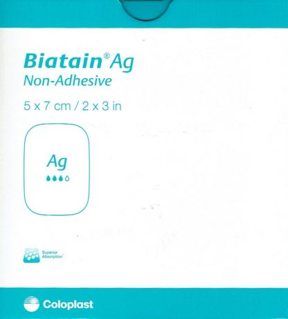 Biatain Ag Schaumverband nicht-haftend 5x7cm 5 Stück PZN 06155666