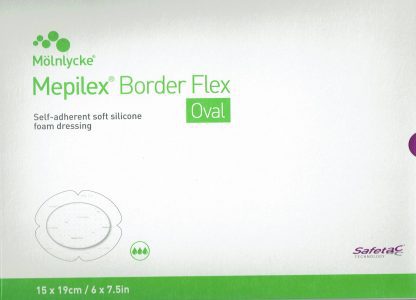 Mepilex Border Flex (oval) 15x19 cm steril 5 Stück PZN 14412203
