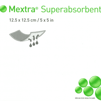Mextra Superabsorbent 12,5×12,5cm steril 10 Stück PZN 12513087