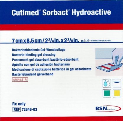 Cutimed Sorbact Hydroactive 7x8,5cm 10 Stück PZN 06148063