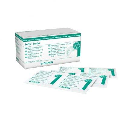 Softa Swabs Alkohol Pads Tupfer BBraun 100 Stück PZN 08468837