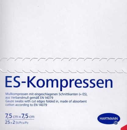 ES-Kompressen steril 7,5x7,5cm 8fach 50 Stück PZN 01407063