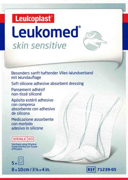 Leukomed skin sensitive 8x10cm 5 Stück PZN 17410995