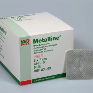 Metalline Drain-Kompresse steril 6x7cm 50 Stück PZN 02072713