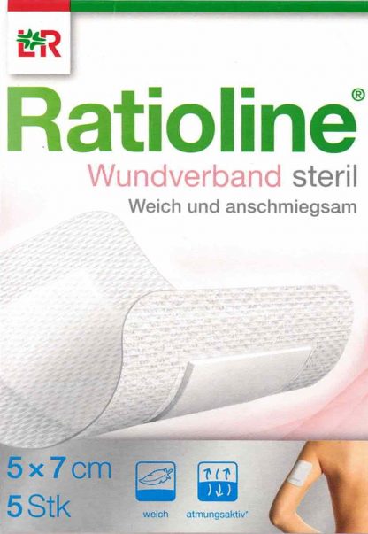 Ratioline Wundverband steril 5x7cm 5 Stück PZN 13582972