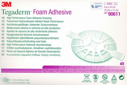 Tegaderm Foam adhesive 10x11cm oval 10 Stück PZN 16394739