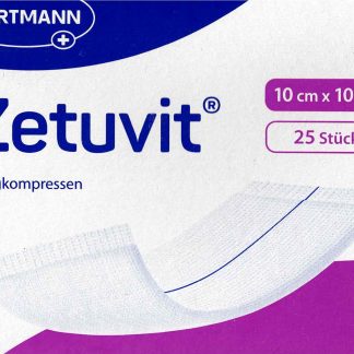 Zetuvit Saugkompressen steril 10x10cm 25 Stück PZN 02724334