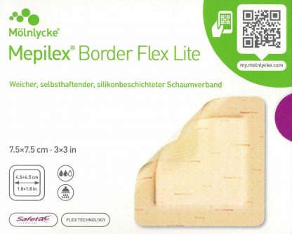 Mepilex Border Flex Lite 7,5x7,5cm (6,5x6,5cm) steril 5 Stück PZN 16226516