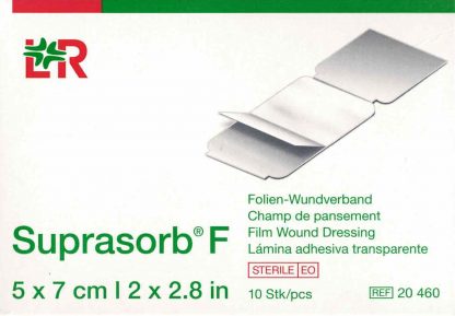 Suprasorb F 5x7cm 10 Stück PZN 00432998