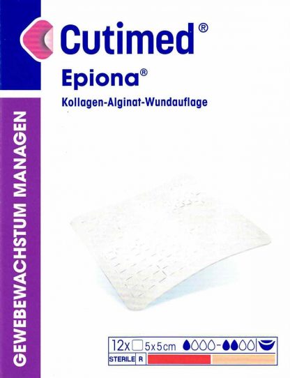 Cutimed Epiona Kollagen 5x5 cm 12 Stück PZN 11190802