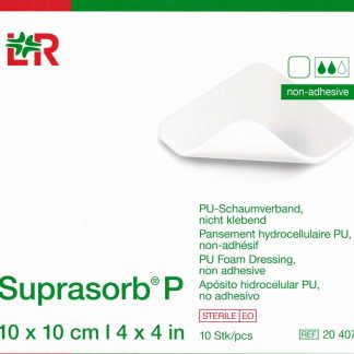 Suprasorb P PU-Schaumverband nicht haftend 10x10cm 10 Stück PZN 18001052