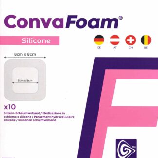 ConvaFoam Silicone haftend 8x8cm (5x5cm) 10 Stück PZN 17256494