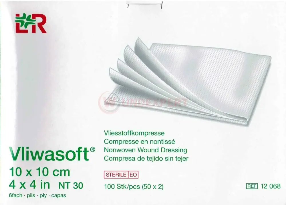 Vliwasoft steril 10x10cm 6-fach 50x2 Stück PZN 08900890