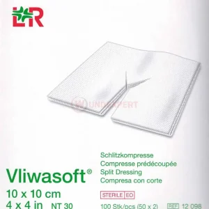 Vliwasoft Schlitzkompresse steril 10x10cm 100 Stück PZN 06868774