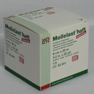 Mollelast haft kohäsive Fixierbinde rot 8cm x 20m 1 Stück PZN 09885980