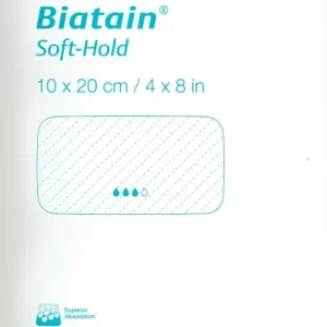 Biatain Schaumverband sanft-haftend 10x20cm 5 Stück PZN 04474172