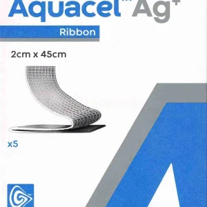 Aquacel Ag+ Tamponade 2x45cm 5 Stück PZN 10203804