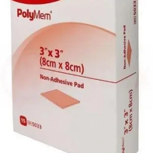 PolyMem Wund-Pad nicht klebend 8x8cm 15 Stück PZN 00045356
