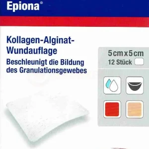 Cutimed Epiona Kollagen 5x5cm 12 Stück PZN 11190802