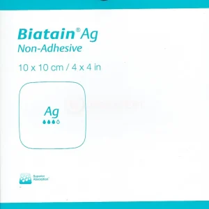 Biatain Ag nicht-haftend 10x10cm 5 Stück PZN 06155028