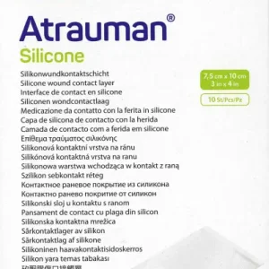 Atrauman Salbenkompresse Silicone 7,5x10cm 10 Stück PZN 11666096